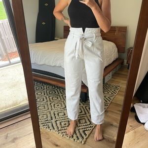 Reformation Cinch Pants in Off White